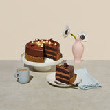Elite Sweets sliced round chocolate hazelnut cake